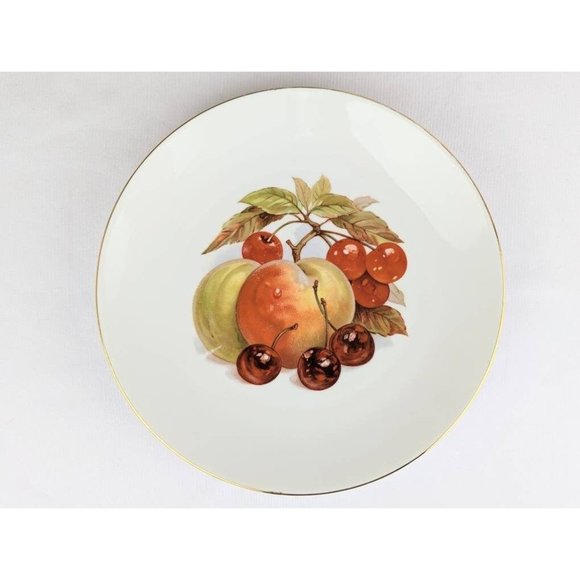 Set of 3 White Porcelain Collectible Plates | Autumn Harvest Fall Apples Grapes - Picture 3 of 10